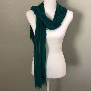 Teal colored scarf